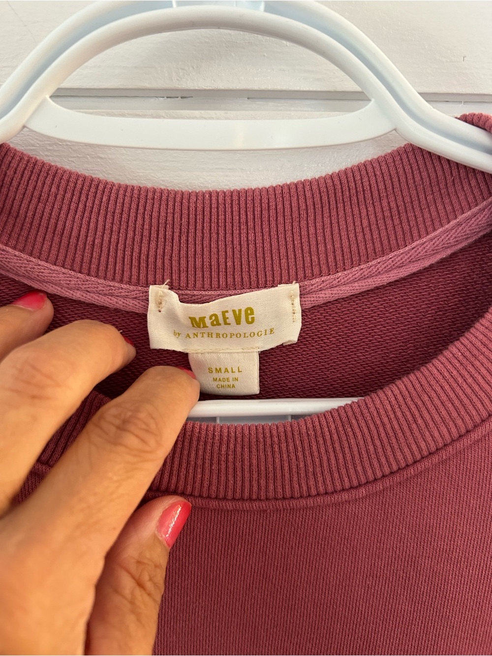 Maeve by Anthropologie Mixed Media Puff Sleeve Sweatshirt | Small - Picture 9 of 10